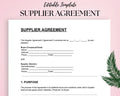 Supplier agreement (August compliance waiting list)