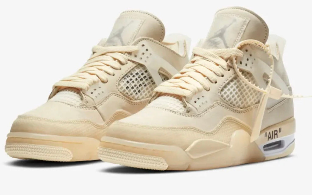AIR 4 RETRO X OFF-WHITE "SAIL" SNEAKERSALE