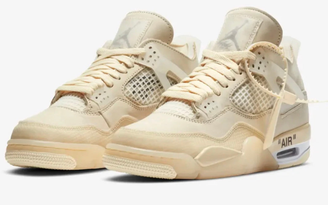 AIR 4 RETRO X OFF-WHITE "SAIL" SNEAKERSALE