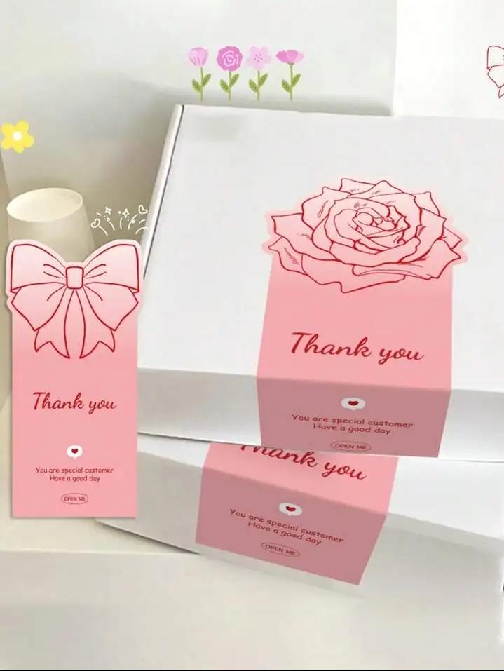 Pink Thank You Stickers(add it onto your dropshipping order)